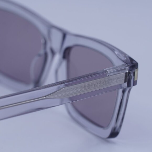 Saint Laurent SL461 BETTY 013 Sunglasses Grey Rectangle Frame, Violet Lenses - Picture 4 of 13